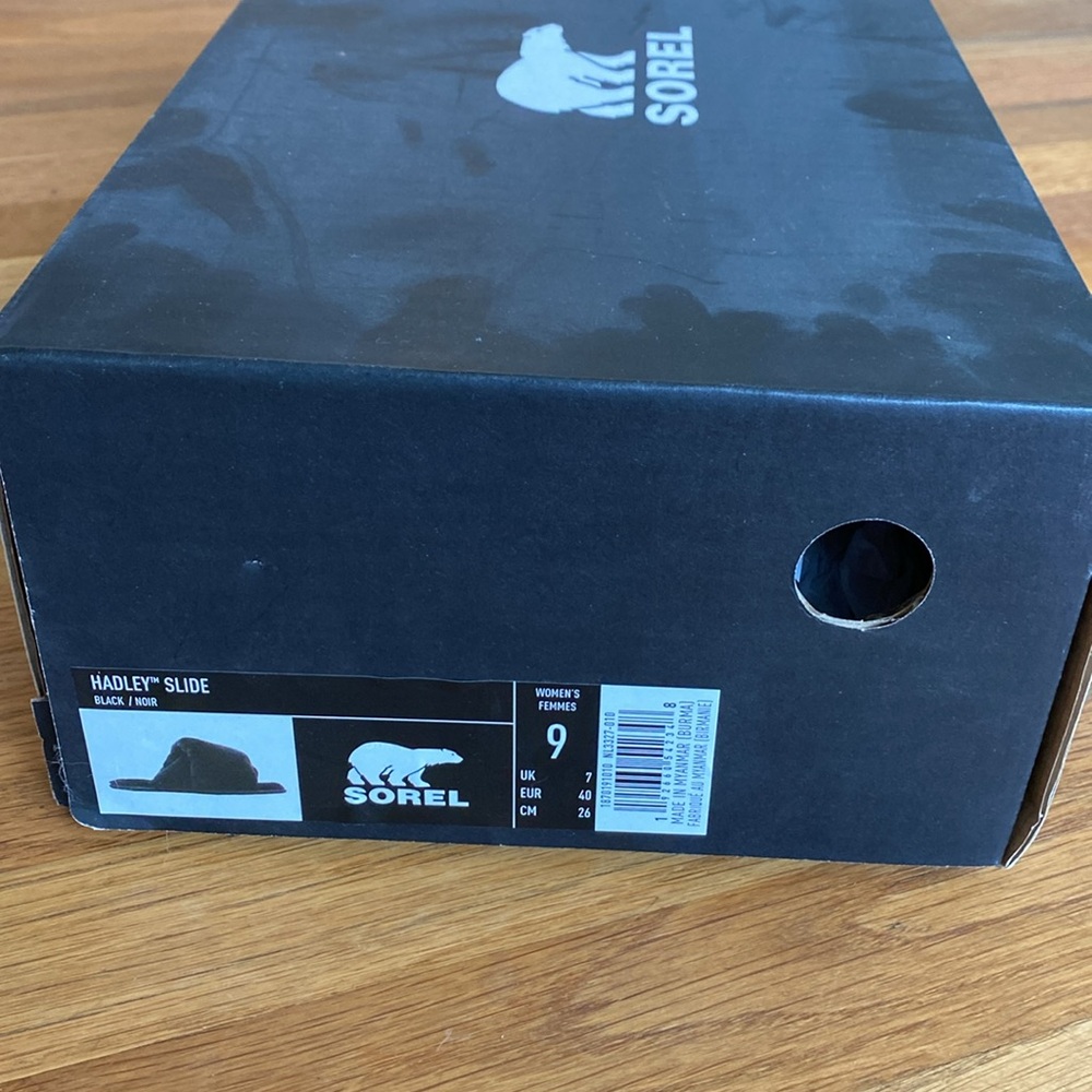 Sorel Hadley Slide Slipper Black size 9 - Picture 7 of 7